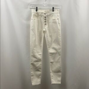 Lucky Brand AvaWhite Mid Rise Skinny 0/25 A  Jeans